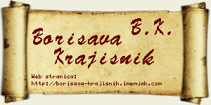 Borisava Krajišnik vizit kartica